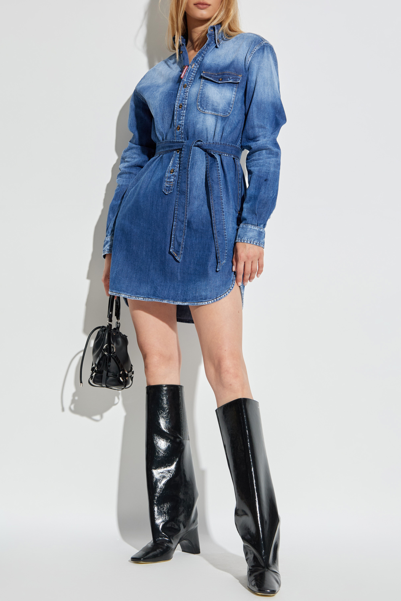 【送料&関税込】Dsquared2 Denim Dress DSQUARED2 | Blue Women's Denim Dress | YOOX